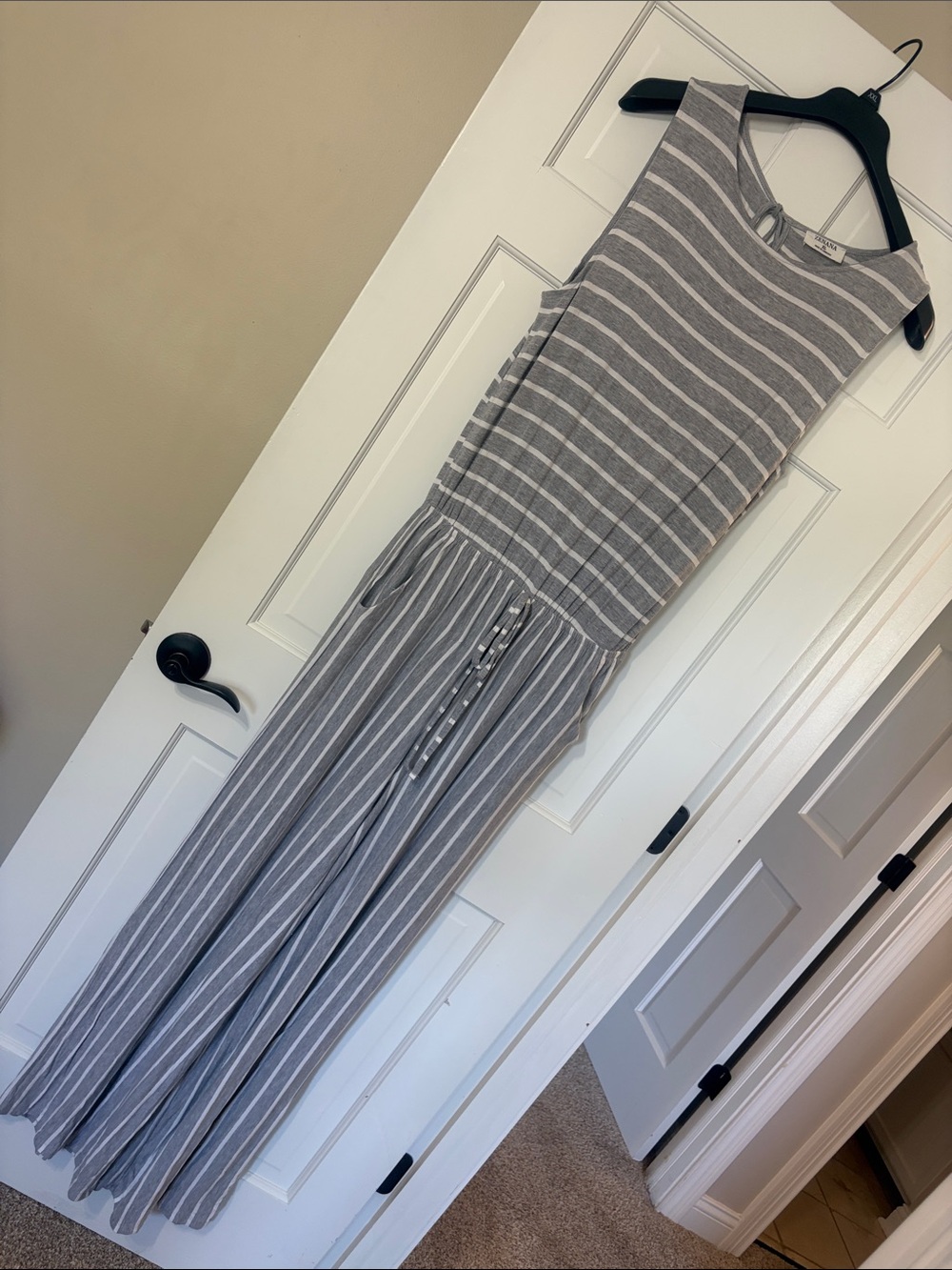 Zenana Sleeveless Gray Striped jumpsuit